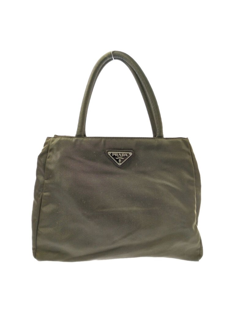 Prada Tessuto Nylon Handbag Olive